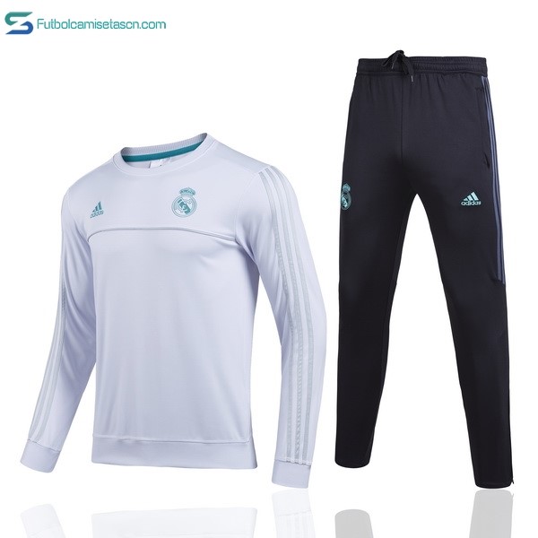 Chandal Real Madrid Niños 2017/18 Blanco Verde